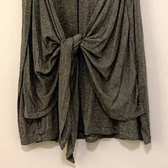 Anthropologie Dolan Grey Tie Front Dress - Picture 3 of 5